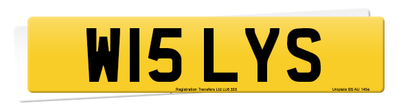Registration number W15 LYS